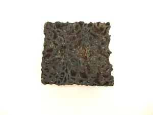 Vintage Carved Wood Textile Printing Block – Abstract Vine – Primitive Rustic - Picture 1 of 10