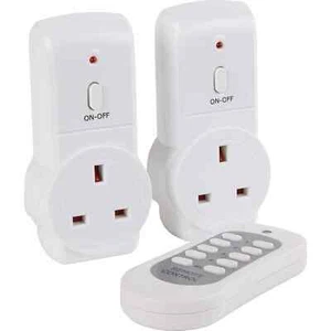 Wireless Plug Sockets Remote Controlled 20m Range Energy Efficient (Pack of 2) - Picture 1 of 3