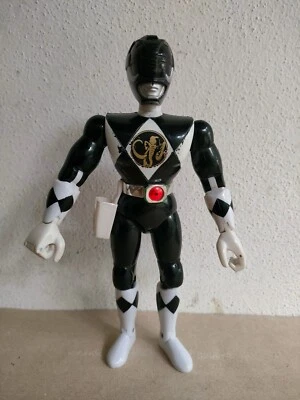 POWER RANGERS Black Ranger Zack Vintage Action Figure Bandai 1993 - Immagine 1 di 2