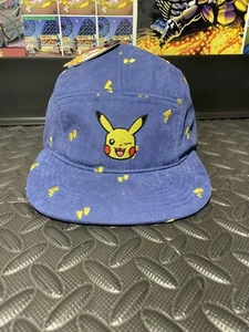 Original Pokemon Pikachu blau mit Pikachu-Pfoten & -Schwänzen Strapback-Mütze Kappe 2017 - Bild 1 von 5