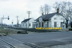 Fostoria OH Hocking Valley C&O Ferrocarril Pasajeros y Depósitos de Carga Slide - Imagen 1 de 1