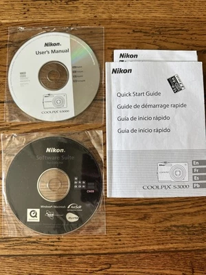 Nikon COOLPIX S3000 Software Suite & User Manual CD-ROM w/ Quick Start Guide - Image 1 of 3