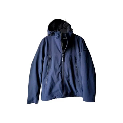 Calvin Klein Sherpa Lined Hooded Softshell Jacket Men's Size M Blue NWT CM105270 - Image 1 of 4