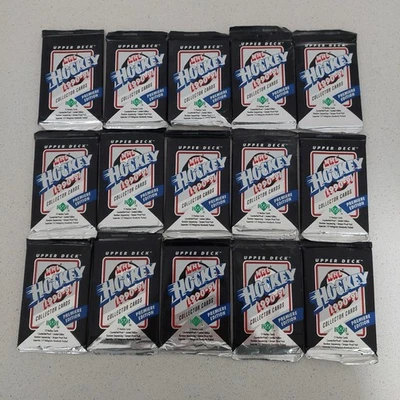 1990-1991 Upper Deck NHL Hockey (15) Sealed Packs - Image 1 of 2