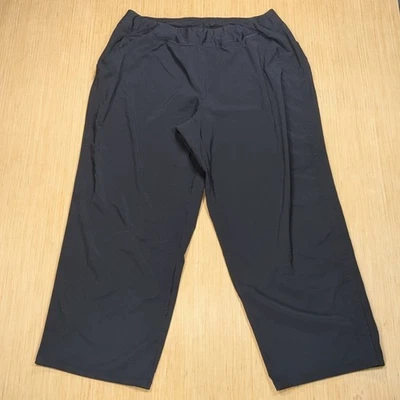Pantalones Lands End negros de pierna ancha recortados ligeros informales para mujer 20W-22W Foto 1 de 4