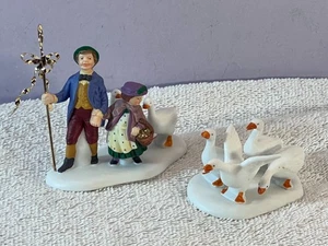 Christmas village accessories Department 56 Six geese a laying Heritage Village - Picture 1 of 7