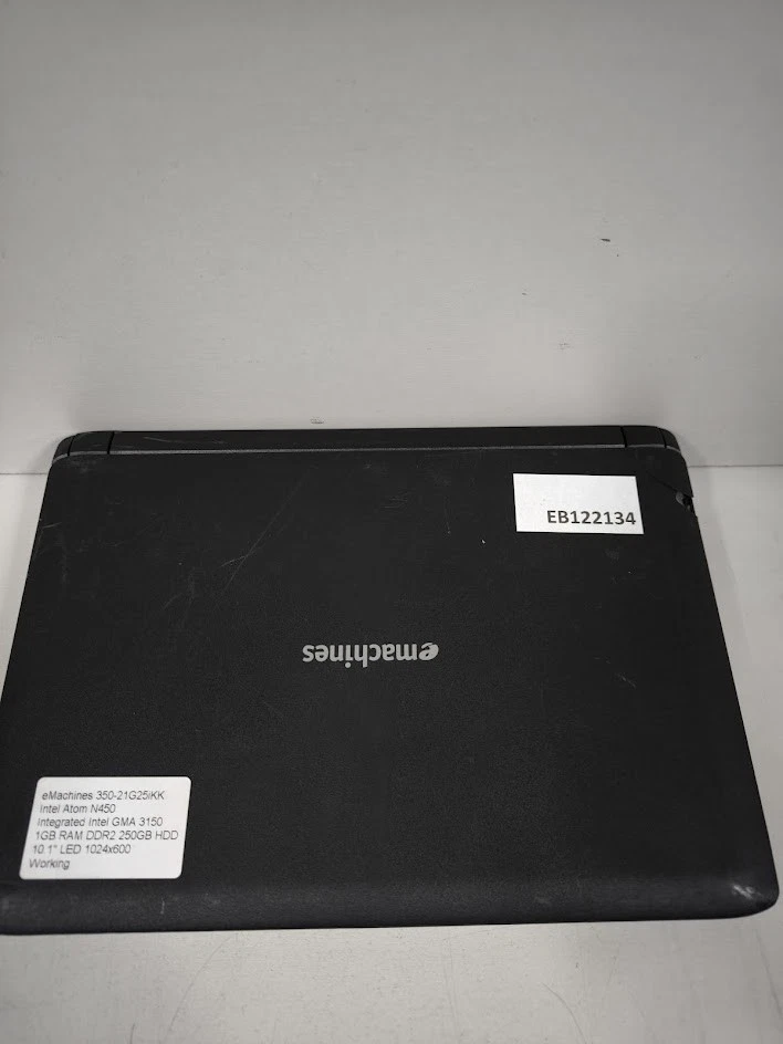 EMACHINES 350 Netbook - Funktioniert, Kosmetische Abnutzung, Keine Verpackung - Bild 1 von 4