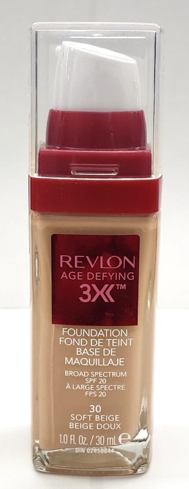 NEW REVLON AGE DEFYING 3X FOUNDATION-30 SOFT BEIGE - Image 1 of 1