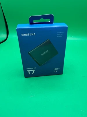 SSD externo portátil Samsung T7 de 2 TB - azul (MU-PC2T0H/AM) Foto 1 de 3
