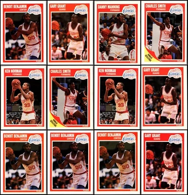 Lote de tarjetas Fleer Los Angeles Clippers 1989 (32) - edición limitada - una verdadera estadística... Foto 1 de 4