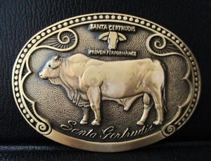 TONY LAMA Santa Gertrudis Bull Cow Sire Belt Buckle Cattle Breed Series FIRST Ed - Picture 1 of 5
