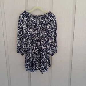 Misa Los Angeles Darla Floral Mini Dress Size XS Feminine Smock Off Shoulder - Picture 1 of 13