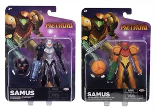 Metroid Action Figure Samus in Varia Suit & Phazon Suit Samus 10cm New - Picture 1 of 7