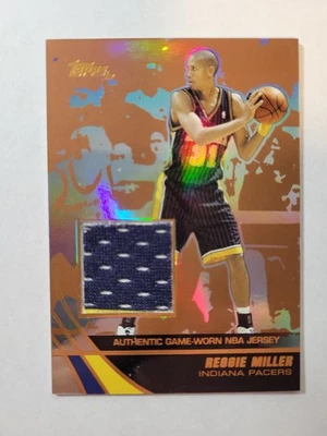2003-04 Topps Jersey Edition Reggie Miller Game Worn Jersey Card Copper #/99 - Image 1 of 4