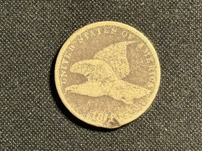 1858 US Flying Eagle Cent Old US Coin - Image 1 of 2