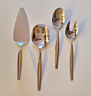 WMF Capri Cromargan - Vorlegelöffel,  Tortenheber, Salatbesteck - Mid-Century - Bild 1 von 2