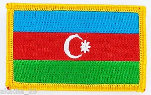 PATCH ECUSSON BRODE DRAPEAU AZERBAIDJIAN INSIGNE THERMOCOLLANT NEUF FLAG PATCHE - Bild 1 von 1