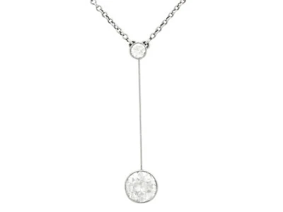 Antique 1.67 Ct Diamond 15k Yellow Gold 15k White Gold Set Pendant C1910 - Image 1 of 4