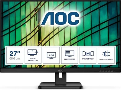 AOC 27E2QAE - 69 cm (27 Zoll), LED, IPS-Panel, Lautsprecher, DisplayPort, HDMI - Bild 1 von 4
