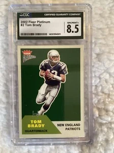 2002 Fleer Platinum  TOM BRADY  #2  Graded CGC 8.5  NM/MINT+  Patriots - Picture 1 of 2