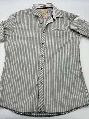 Sovereign Code Long Sleeve Button Up Shirt Men X-Large Striped Pocket…#6447 - Image 1 of 4