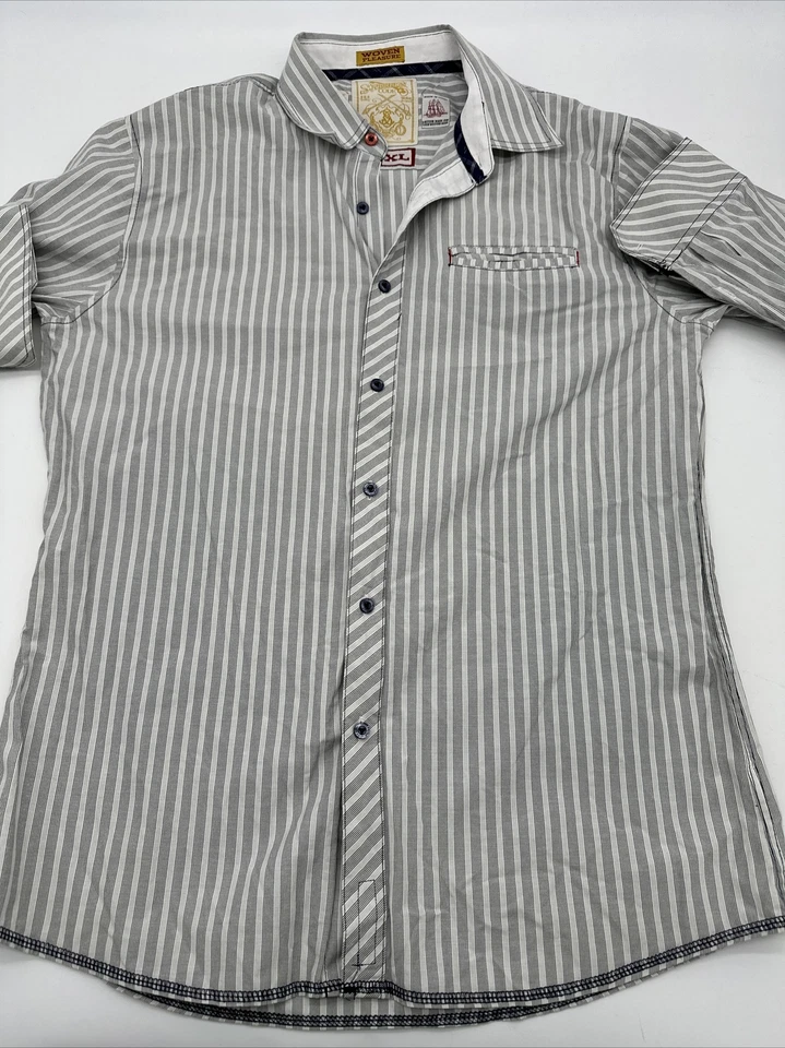 Sovereign Code Long Sleeve Button Up Shirt Men X-Large Striped Pocket…#6447 - Image 1 of 4