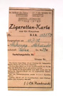 1940 - 44 Germany Nazi  Ghetto Litzmannstadt Cigarette Card - Name Address 