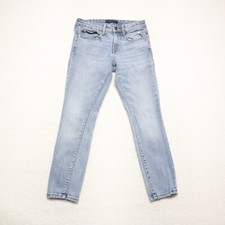 Aeropostale Men's Size 27x28 Blue Super Skinny Light Wash Stretch Denim Jeans