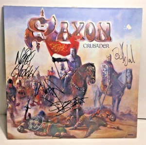 Saxon - Crusader - SIGNED - German LP - 817 849-1 Y - Picture 1 of 8