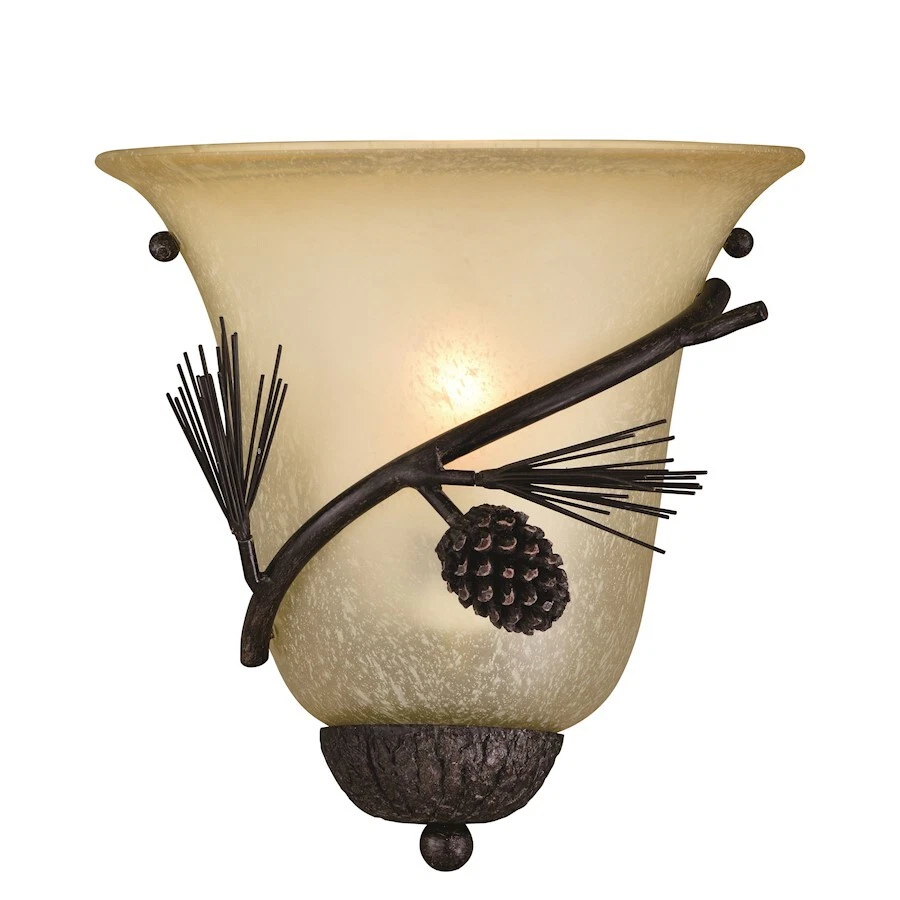 Vaxcel Sierra 1 Light Wall Sconce, Black Walnut - W0266 - Image 1 of 1