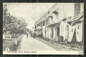 Labuan Victoria Principal Street Borneo Malaysia ca 1905 - Picture 1 of 1