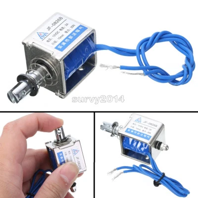 JF-0826B 12V/2A Reset 10mm 20N Push Pull Type Open Frame Solenoid Electromagnet - Image 1 of 4