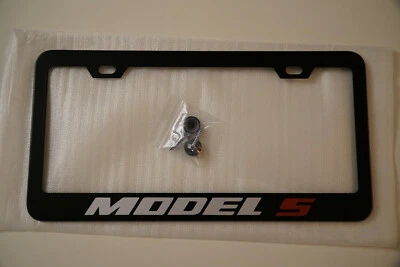 Reflective Tesla Model S Stainless Steel License Plate Frame Holder  - Image 1 of 4