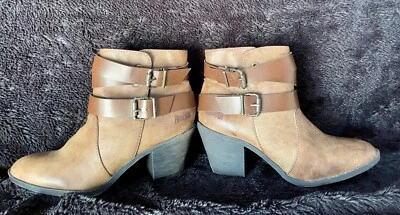 Blowfish Tan Faux Leather Buckle Booties Size 11 Never Worn - Image 1 of 4