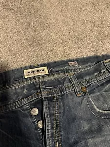 Mek Dnm New York Boot Cut Jeans Men's 38X34 Button Fly Flap Pockets - Picture 1 of 8