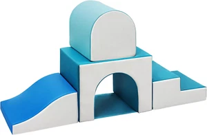Foam Climbing Blocks for Toddlers: with a Tunnel - 4 PCS Foam Blocks - Kids Indo - Picture 1 of 12