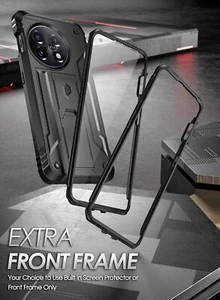 Poetic Case for OnePlus 11 5G Rugged with Kickstand And Built-in Screen Black - Picture 1 of 6