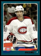 2003-04 Topps Traded & Rookies Chris Higgins Rookie Montreal Canadiens #TT118