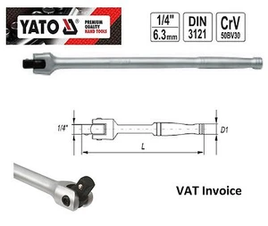 Unidad de enchufe de mango de barra flexible Yato Professional 1/4" x 140 mm CrV YT-1425 - Imagen 1 de 1