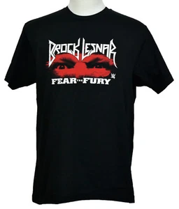 Brock Lesnar T-Shirt WWE Fear the Fury Graphic Tee Black Cotton NWT - Picture 1 of 2
