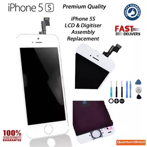 WHITE iPhone 5S Retina LCD Replacement & Digitiser Touch Screen Grade *AAA* - Picture 1 of 4