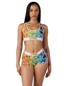 PSD Women Boy Shorts - RB Rainbow Full Coverage Stretch Underwear - Picture 1 of 6