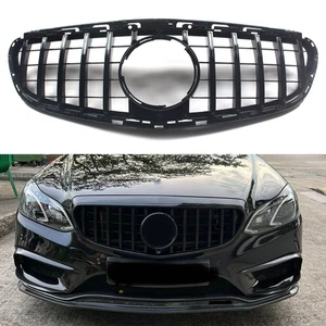 Black GT Style Front Grille For Mercedes-Benz W212 E300 E350 E400 2014 2015 2016 - Bild 1 von 15