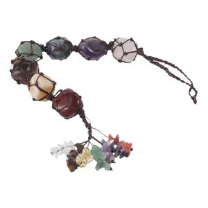 Stone Is about 15-20mm, with A Total Length of 35CM 7 Chakras Healing Crystals - Picture 1 of 8