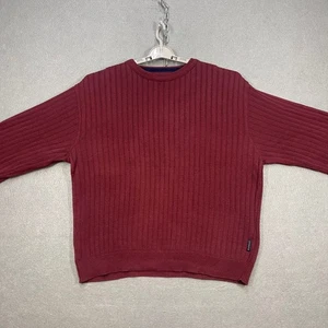 Suéter De Colección Chaps Ralph Lauren Para Hombres Mediano Rojo Algodón Tejido Cuello Redondo Hecho en EE. UU. - Imagen 1 de 8