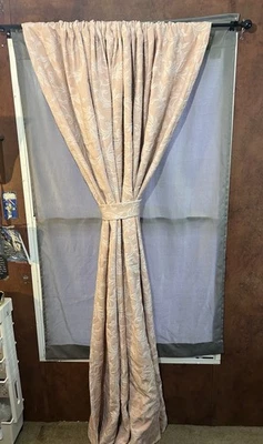 Juego de cama doble y cortina vintage JC Penney colección hogar patrón floral rosa. Foto 1 de 4