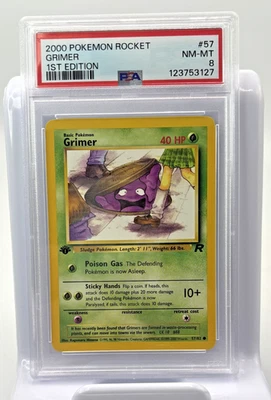 2000 POKEMON ROCKET 1ST EDITION #57 GRIMER PSA 8 Fresh Grading Oct. 2025 - Image 1 of 3