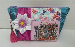Handgefertigte religiöse Stofftasche Kosmetik/Make-up oder Mehrzweck - Bild 1 von 3
