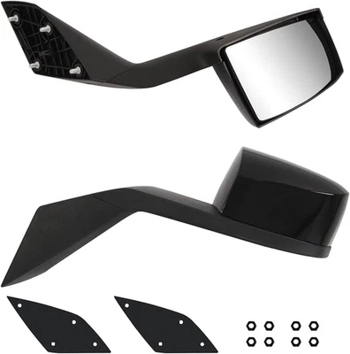 Black Hood Mirrors Assembly For 2000-2015 Volvo VNL Pair Truck Driver Passenger Foto 1 de 4