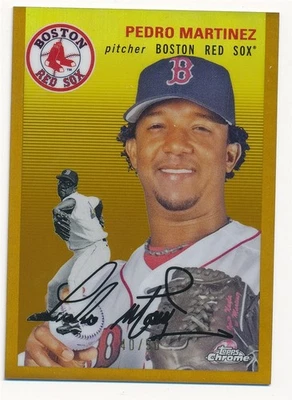 PEDRO MARTINEZ 2023 TOPPS CHROME GOLD REFRACTOR #466 SP BOSTON RED SOX #40/50 - Image 1 of 2